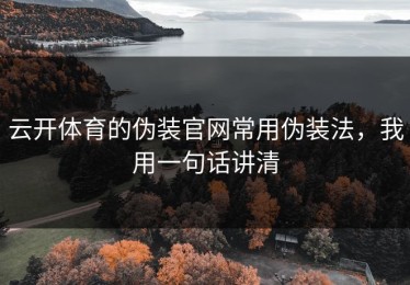 云开体育的伪装官网常用伪装法，我用一句话讲清